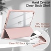 image:imageJETech Case Cover for iPad 6th5th Gen 97 20182017 Black  Clear Transparent Back Pencil Holder Slim Shockproof Protection TriFold Stand Auto WakeSleepRose Gold