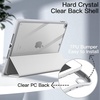 image:imageJETech Case Cover for iPad 6th5th Gen 97 20182017 Black  Clear Transparent Back Pencil Holder Slim Shockproof Protection TriFold Stand Auto WakeSleepSilver