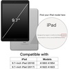 image:imageJETech Case Cover for iPad 6th5th Gen 97 20182017 Black  Clear Transparent Back Pencil Holder Slim Shockproof Protection TriFold Stand Auto WakeSleepSpace Gray