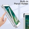image:imageJETech Case Cover for iPad 6th5th Gen 97 20182017 Black  Clear Transparent Back Pencil Holder Slim Shockproof Protection TriFold Stand Auto WakeSleepSilver