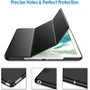 image:imageJETech Case Cover for iPad 6th5th Gen 97 20182017 Black  Slim Translucent Back Design TriFold Stand Auto WakeSleep Lightweight Shockproof ProtectionBlack