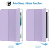 image:imageJETech Case Cover for iPad 6th5th Gen 97 20182017 Black  Slim Translucent Back Design TriFold Stand Auto WakeSleep Lightweight Shockproof ProtectionLight Purple