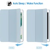 image:imageJETech Case Cover for iPad 6th5th Gen 97 20182017 Black  Slim Translucent Back Design TriFold Stand Auto WakeSleep Lightweight Shockproof ProtectionLight Blue