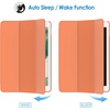 image:imageJETech Case Cover for iPad 6th5th Gen 97 20182017 Black  Slim Translucent Back Design TriFold Stand Auto WakeSleep Lightweight Shockproof ProtectionPapaya
