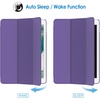 image:imageJETech Case Cover for iPad 6th5th Gen 97 20182017 Black  Slim Translucent Back Design TriFold Stand Auto WakeSleep Lightweight Shockproof ProtectionPurple