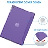 image:imageJETech Case Cover for iPad 6th5th Gen 97 20182017 Black  Slim Translucent Back Design TriFold Stand Auto WakeSleep Lightweight Shockproof ProtectionPurple