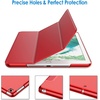 image:imageJETech Case Cover for iPad 6th5th Gen 97 20182017 Black  Slim Translucent Back Design TriFold Stand Auto WakeSleep Lightweight Shockproof ProtectionRed