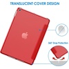 image:imageJETech Case Cover for iPad 6th5th Gen 97 20182017 Black  Slim Translucent Back Design TriFold Stand Auto WakeSleep Lightweight Shockproof ProtectionRed