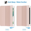 image:imageJETech Case Cover for iPad 6th5th Gen 97 20182017 Black  Slim Translucent Back Design TriFold Stand Auto WakeSleep Lightweight Shockproof ProtectionRose Gold