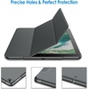 image:imageJETech Case Cover for iPad 6th5th Gen 97 20182017 Black  Slim Translucent Back Design TriFold Stand Auto WakeSleep Lightweight Shockproof ProtectionSpace Gray