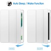 image:imageJETech Case Cover for iPad 6th5th Gen 97 20182017 Black  Slim Translucent Back Design TriFold Stand Auto WakeSleep Lightweight Shockproof ProtectionWhite