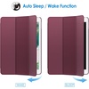 image:imageJETech Case Cover for iPad 6th5th Gen 97 20182017 Black  Slim Translucent Back Design TriFold Stand Auto WakeSleep Lightweight Shockproof ProtectionWine