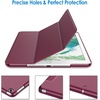 image:imageJETech Case Cover for iPad 6th5th Gen 97 20182017 Black  Slim Translucent Back Design TriFold Stand Auto WakeSleep Lightweight Shockproof ProtectionWine
