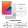 image:imageJETech Case Cover for iPad 9th8th7th Gen 102 Black  Clear Transparent Back Pencil Holder Slim Shockproof Protection TriFold Stand Auto WakeSleepBeige