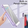 image:imageJETech Case Cover for iPad 9th8th7th Gen 102 Black  Clear Transparent Back Pencil Holder Slim Shockproof Protection TriFold Stand Auto WakeSleepLight Purple
