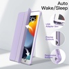image:imageJETech Case Cover for iPad 9th8th7th Gen 102 Black  Clear Transparent Back Pencil Holder Slim Shockproof Protection TriFold Stand Auto WakeSleepLight Purple