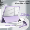 image:imageJETech Case Cover for iPad 9th8th7th Gen 102 Black  Clear Transparent Back Pencil Holder Slim Shockproof Protection TriFold Stand Auto WakeSleepLight Purple