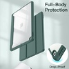 image:imageJETech Case Cover for iPad 9th8th7th Gen 102 Black  Clear Transparent Back Pencil Holder Slim Shockproof Protection TriFold Stand Auto WakeSleepMisty Green