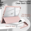 image:imageJETech Case Cover for iPad 9th8th7th Gen 102 Black  Clear Transparent Back Pencil Holder Slim Shockproof Protection TriFold Stand Auto WakeSleepRose Gold
