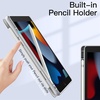 image:imageJETech Case Cover for iPad 9th8th7th Gen 102 Black  Clear Transparent Back Pencil Holder Slim Shockproof Protection TriFold Stand Auto WakeSleepSilver