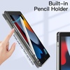 image:imageJETech Case Cover for iPad 9th8th7th Gen 102 Black  Clear Transparent Back Pencil Holder Slim Shockproof Protection TriFold Stand Auto WakeSleepSpace Gray