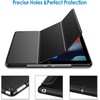image:imageJETech Case Cover for iPad 9th8th7th Gen 102 Black  Slim Translucent Back Design TriFold Stand Auto WakeSleep Lightweight Shockproof ProtectionBlack