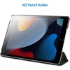image:imageJETech Case Cover for iPad 9th8th7th Gen 102 Black  Slim Translucent Back Design TriFold Stand Auto WakeSleep Lightweight Shockproof ProtectionBlack