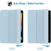 image:imageJETech Case Cover for iPad 9th8th7th Gen 102 Black  Slim Translucent Back Design TriFold Stand Auto WakeSleep Lightweight Shockproof ProtectionLight Blue