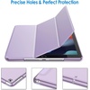 image:imageJETech Case Cover for iPad 9th8th7th Gen 102 Black  Slim Translucent Back Design TriFold Stand Auto WakeSleep Lightweight Shockproof ProtectionLight Purple