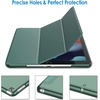 image:imageJETech Case Cover for iPad 9th8th7th Gen 102 Black  Slim Translucent Back Design TriFold Stand Auto WakeSleep Lightweight Shockproof ProtectionMisty Green
