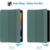 image:imageJETech Case Cover for iPad 9th8th7th Gen 102 Black  Slim Translucent Back Design TriFold Stand Auto WakeSleep Lightweight Shockproof ProtectionMisty Green