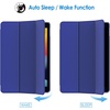 image:imageJETech Case Cover for iPad 9th8th7th Gen 102 Black  Slim Translucent Back Design TriFold Stand Auto WakeSleep Lightweight Shockproof ProtectionNavy Blue