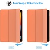 image:imageJETech Case Cover for iPad 9th8th7th Gen 102 Black  Slim Translucent Back Design TriFold Stand Auto WakeSleep Lightweight Shockproof ProtectionPapaya