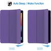 image:imageJETech Case Cover for iPad 9th8th7th Gen 102 Black  Slim Translucent Back Design TriFold Stand Auto WakeSleep Lightweight Shockproof ProtectionPurple