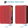 image:imageJETech Case Cover for iPad 9th8th7th Gen 102 Black  Slim Translucent Back Design TriFold Stand Auto WakeSleep Lightweight Shockproof ProtectionRed