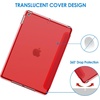 image:imageJETech Case Cover for iPad 9th8th7th Gen 102 Black  Slim Translucent Back Design TriFold Stand Auto WakeSleep Lightweight Shockproof ProtectionRed