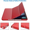 image:imageJETech Case Cover for iPad 9th8th7th Gen 102 Black  Slim Translucent Back Design TriFold Stand Auto WakeSleep Lightweight Shockproof ProtectionRed