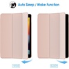 image:imageJETech Case Cover for iPad 9th8th7th Gen 102 Black  Slim Translucent Back Design TriFold Stand Auto WakeSleep Lightweight Shockproof ProtectionRose Gold