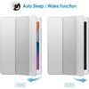 image:imageJETech Case Cover for iPad 9th8th7th Gen 102 Black  Slim Translucent Back Design TriFold Stand Auto WakeSleep Lightweight Shockproof ProtectionSilver