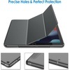 image:imageJETech Case Cover for iPad 9th8th7th Gen 102 Black  Slim Translucent Back Design TriFold Stand Auto WakeSleep Lightweight Shockproof ProtectionSpace Gray