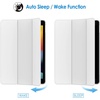 image:imageJETech Case Cover for iPad 9th8th7th Gen 102 Black  Slim Translucent Back Design TriFold Stand Auto WakeSleep Lightweight Shockproof ProtectionWhite