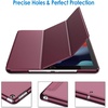 image:imageJETech Case Cover for iPad 9th8th7th Gen 102 Black  Slim Translucent Back Design TriFold Stand Auto WakeSleep Lightweight Shockproof ProtectionWine
