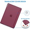 image:imageJETech Case Cover for iPad 9th8th7th Gen 102 Black  Slim Translucent Back Design TriFold Stand Auto WakeSleep Lightweight Shockproof ProtectionWine