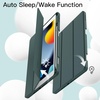 image:imageJETech Case Cover for iPad 9th8th7th Gen 102 Black  Soft TPU Protection Pencil Holder TriFold Stand Pencil Charging Support Shockproof Lightweight Design Auto WakeSleepMisty Green