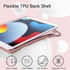 image:imageJETech Case Cover for iPad 9th8th7th Gen 102 Black  Soft TPU Protection Pencil Holder TriFold Stand Pencil Charging Support Shockproof Lightweight Design Auto WakeSleepRose Gold