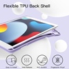 image:imageJETech Case Cover for iPad 9th8th7th Gen 102 Black  Soft TPU Protection Pencil Holder TriFold Stand Pencil Charging Support Shockproof Lightweight Design Auto WakeSleepLight Purple