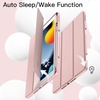 image:imageJETech Case Cover for iPad 9th8th7th Gen 102 Black  Soft TPU Protection Pencil Holder TriFold Stand Pencil Charging Support Shockproof Lightweight Design Auto WakeSleepRose Gold
