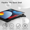image:imageJETech Case Cover for iPad 9th8th7th Gen 102 Black  Soft TPU Protection Pencil Holder TriFold Stand Pencil Charging Support Shockproof Lightweight Design Auto WakeSleepBlack