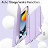 image:imageJETech Case Cover for iPad 9th8th7th Gen 102 Black  Soft TPU Protection Pencil Holder TriFold Stand Pencil Charging Support Shockproof Lightweight Design Auto WakeSleepLight Purple