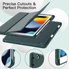 image:imageJETech Case Cover for iPad 9th8th7th Gen 102 Black  Soft TPU Protection Pencil Holder TriFold Stand Pencil Charging Support Shockproof Lightweight Design Auto WakeSleepMisty Green
